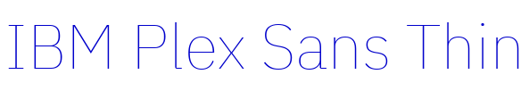 IBM Plex Sans Thin 字体